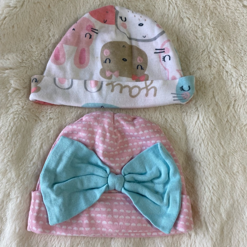 Gerber Organic Baby Hats size 0-6m
